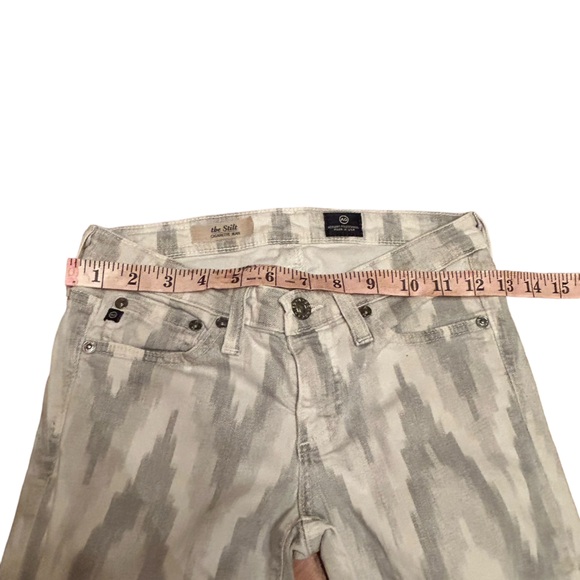 AG Vintage Lo Rise Jeans the stilt skinny jeans gray zig zag tribal print - Picture 9 of 9